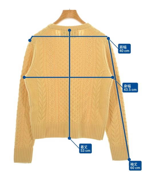 HAMILTON LAMBSWOOL（ハミルトンラムウール）ニット・セーター 黄 サイズ:38(M位) レディース/2200624888031