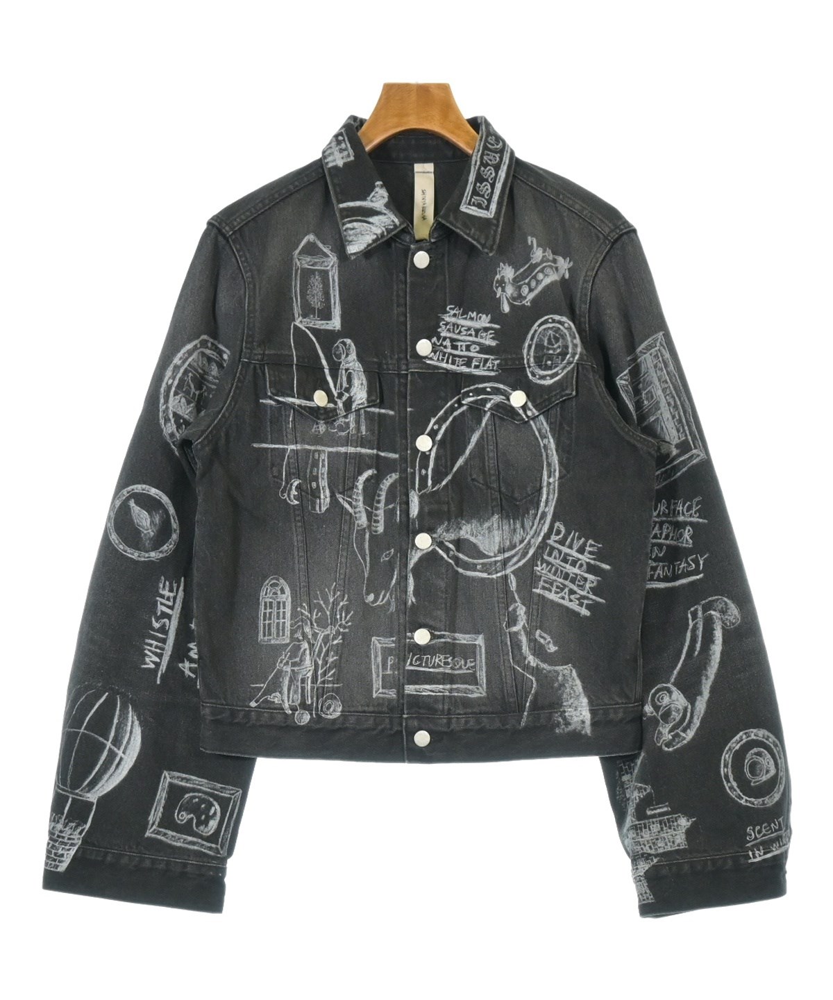 SHINYA KOZUKA デニムジャケット メンズ 総柄 Mサイズ SHINYAKOZUKA