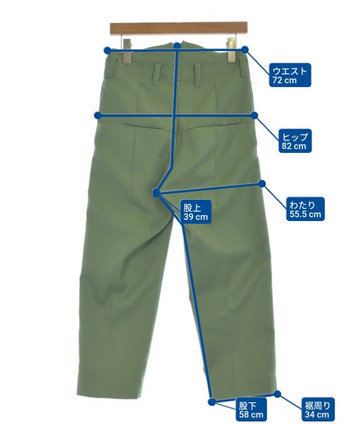 SHINYA KOZUKA（シンヤコズカ）スラックス 緑 サイズ:S メンズ/2200679906087