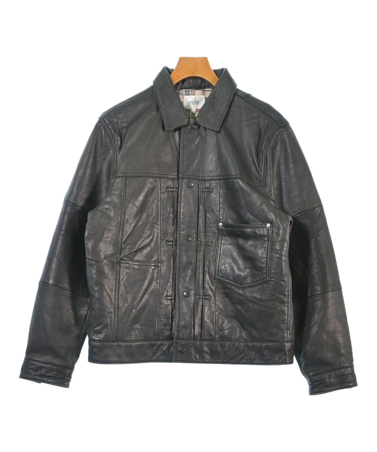 yoused 黒 レザージャケット サイズ2 RE LEATHER DOUBLE RIDER'S JACKET yoused -OIKOS 毎日を楽しく