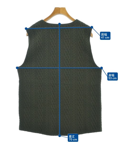 Upscape Audience（アップスケープオーディエンス）ベスト カーキ サイズ:L メンズ/2200650480230