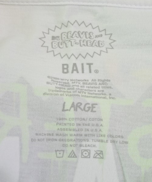 BAIT（ベイト）Tシャツ・カットソー 白 サイズ:L メンズ/2200669211122