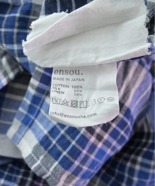 ensou.（エンソウ）カジュアルシャツ 青 サイズ:M メンズ/2200487677032