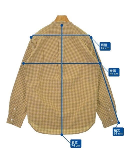 Vas-y Lentement（ヴァジーラントマン）カジュアルシャツ 茶 サイズ:M メンズ/2200643707290