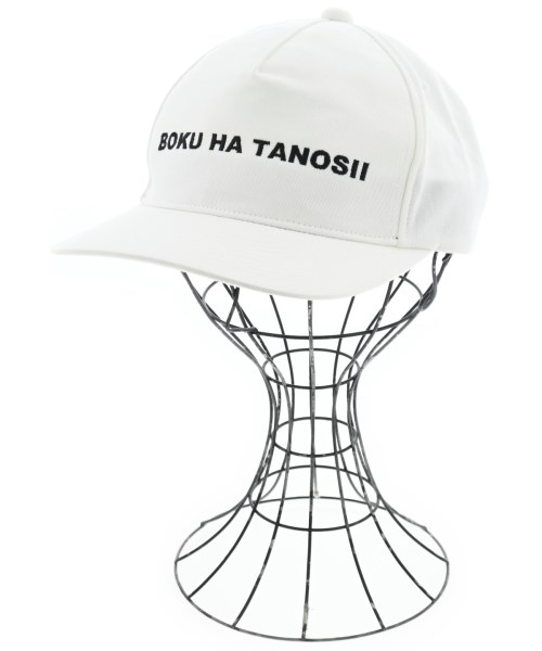 BOKU HA TANOSII(ボクハタノシイ)キャップ 白 サイズ:58cm/2200638242096