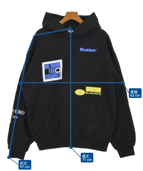 BUTTER GOODS（バターグッズ）パーカー 黒 サイズ:L メンズ/2200736888196