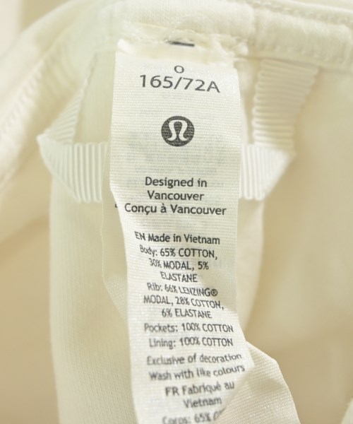 lululemon（ルルレモン）パーカー 白 サイズ:0(XS位) レディース/2200626732028