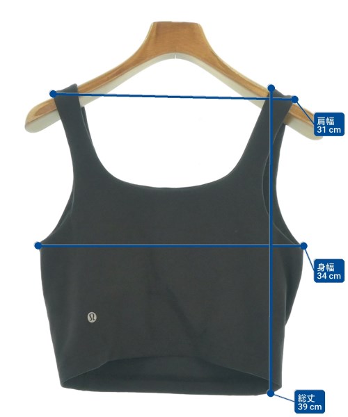 lululemon（ルルレモン）タンクトップ 黒 サイズ:-(XS位) レディース/2200613743327