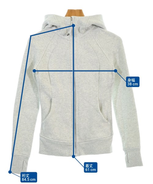 lululemon（ルルレモン）パーカー グレー サイズ:-(S位) レディース/2200675349017