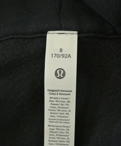 lululemon（ルルレモン）パーカー 黒 サイズ:-(XS位) メンズ/2200695439033