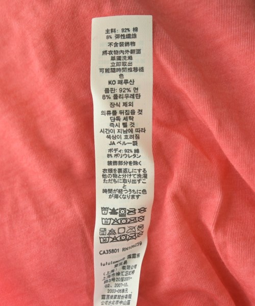 lululemon（ルルレモン）Tシャツ・カットソー 赤 サイズ:6(M位) レディース/2200699103121