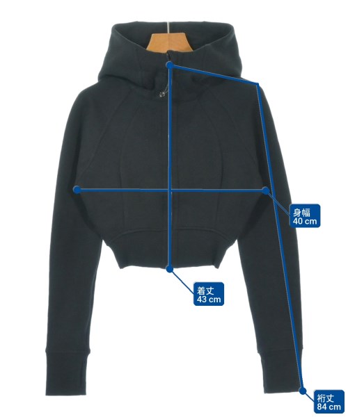 lululemon（ルルレモン）パーカー 黒 サイズ:0(XS位) レディース/2200659804044