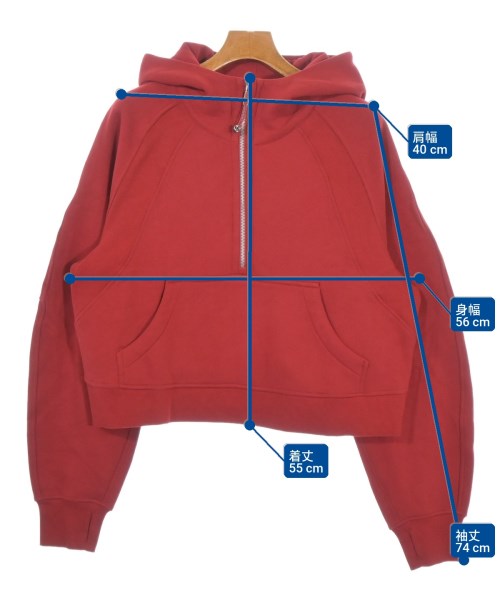 lululemon（ルルレモン）パーカー 赤 サイズ:ML レディース/2200719091032