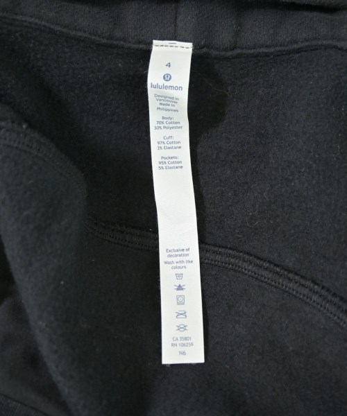 lululemon（ルルレモン）パーカー 黒 サイズ:4(S位) レディース/2200704800427