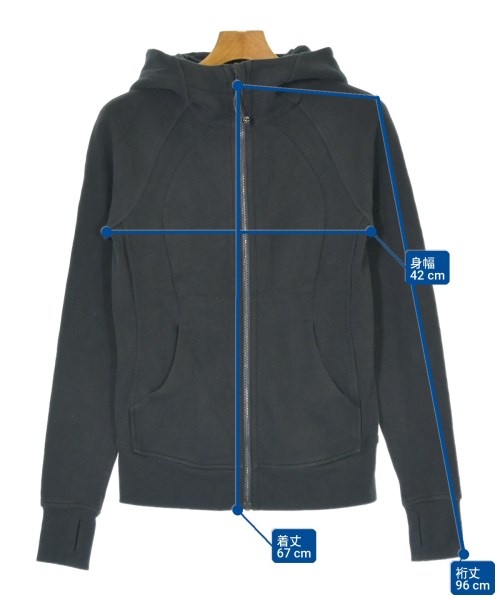 lululemon（ルルレモン）パーカー 黒 サイズ:4(S位) レディース/2200704800427