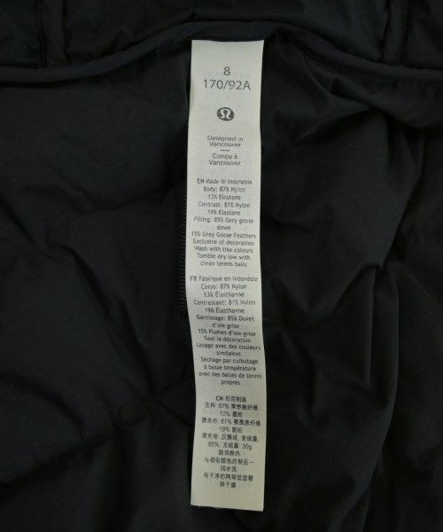 lululemon（ルルレモン）ダウンジャケット/ダウンベスト 黒 サイズ:8(L位) レディース/2200733358012