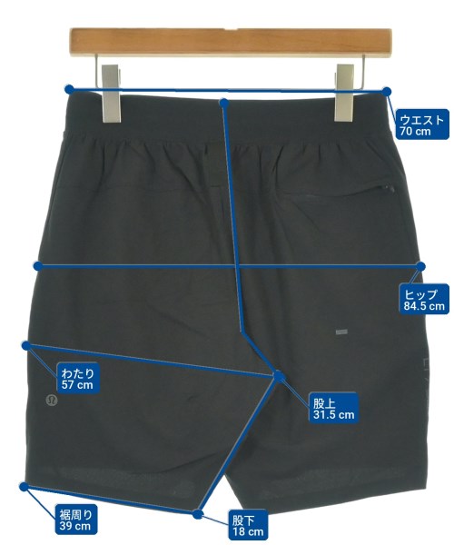 lululemon（ルルレモン）ショートパンツ 黒 サイズ:S メンズ/2200733843440