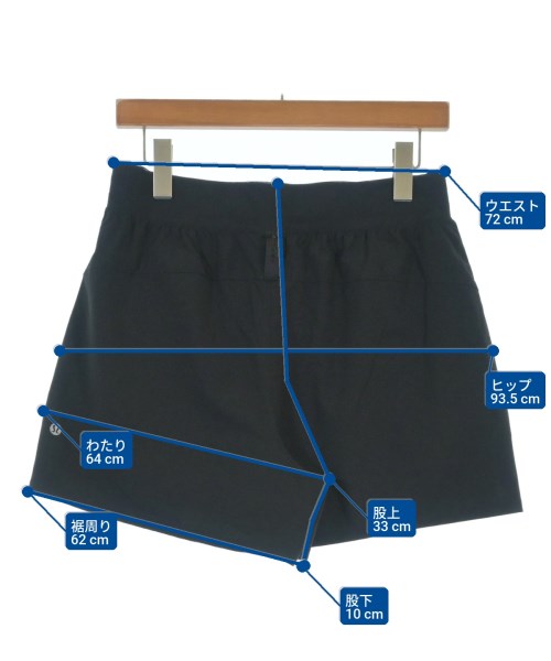lululemon（ルルレモン）ショートパンツ 黒 サイズ:8(L位) レディース/2200685758113