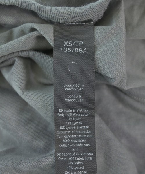 lululemon（ルルレモン）Tシャツ・カットソー グレー サイズ:XS メンズ/2200690863093