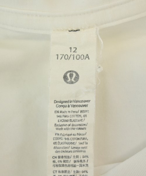 lululemon（ルルレモン）Tシャツ・カットソー 白 サイズ:12(S位) メンズ/2200685444061