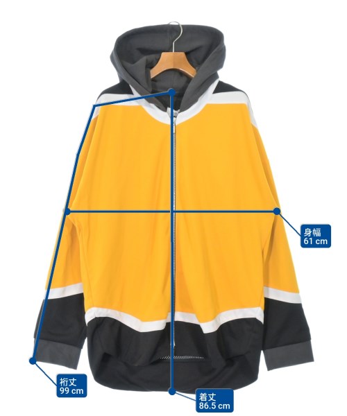 RHUDE（ルード）パーカー 黄 サイズ:XL メンズ/2200657863036