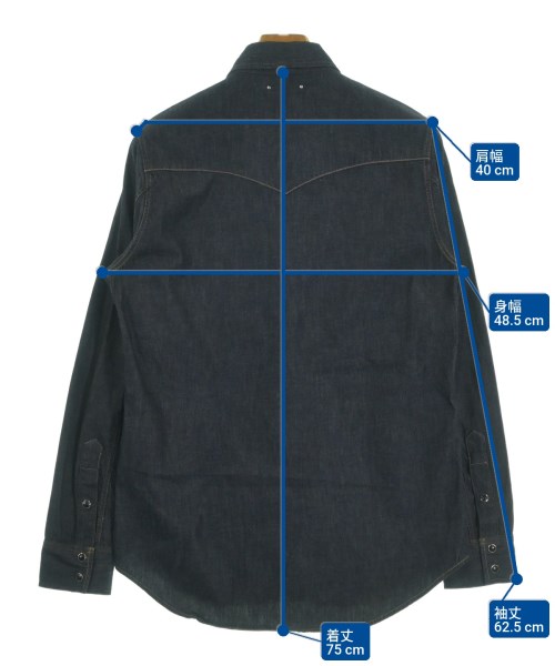 MINEDENIM（マインデニム）カジュアルシャツ 紺 サイズ:1(S位) メンズ/2200639329031