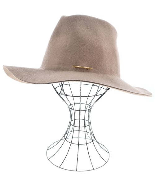 JANESSA LEONE(ジャネッサレオン)ハット 茶 サイズ:-/2200677490106