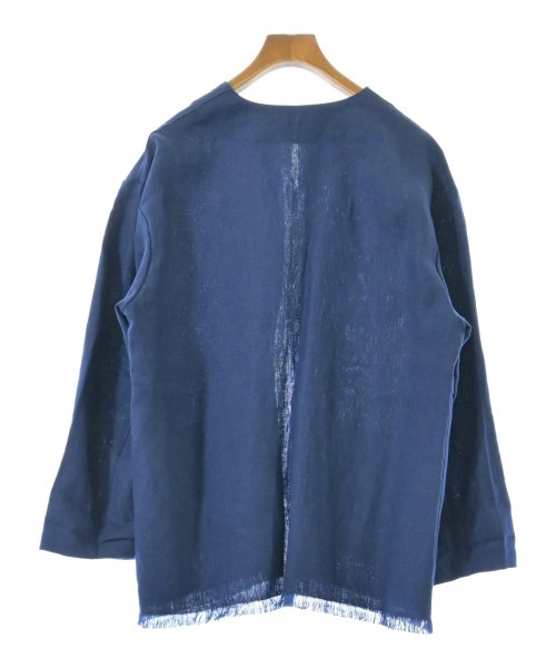 Alderney（アルダニー）ノーカラージャケット 青 サイズ:34(XS位) レディース/2200668994057