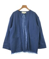 Alderney（アルダニー）ノーカラージャケット 青 サイズ:34(XS位) レディース/2200668994057