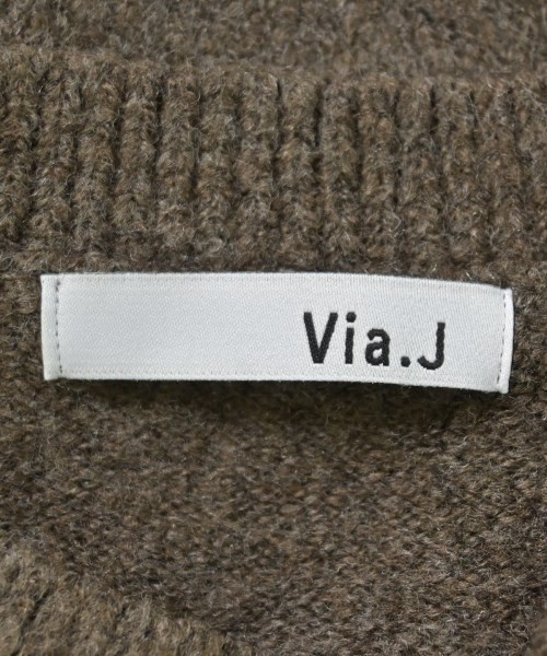 via j（ヴィアジェイ）ワンピース 茶 サイズ:38(M位) レディース/2200703565051
