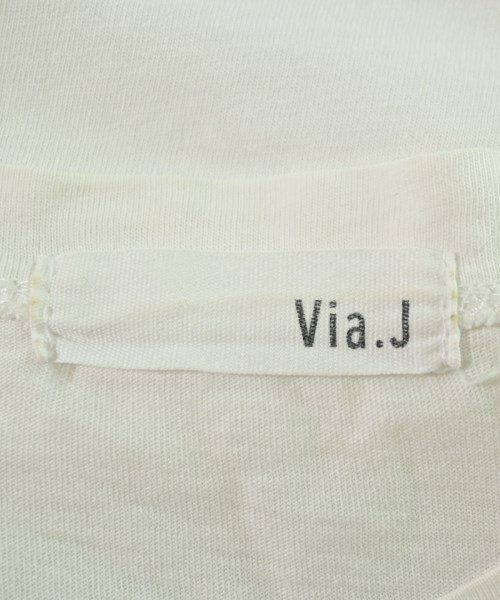 via j（ヴィアジェイ）Tシャツ・カットソー 白 サイズ:38(M位) レディース/2200707112053