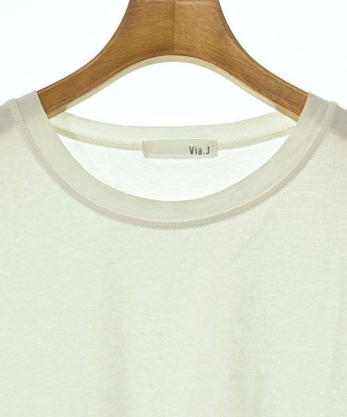 via j（ヴィアジェイ）Tシャツ・カットソー 白 サイズ:38(M位) レディース/2200707112053