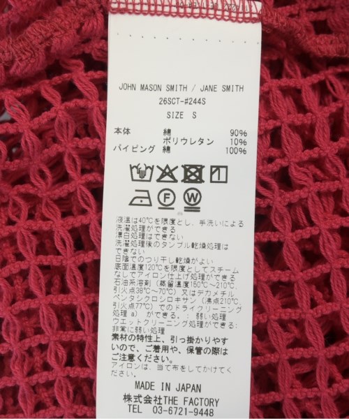 JOHN MASON SMITH（ジョンメイソンスミス）タンクトップ 赤 サイズ:S レディース/2200718013110