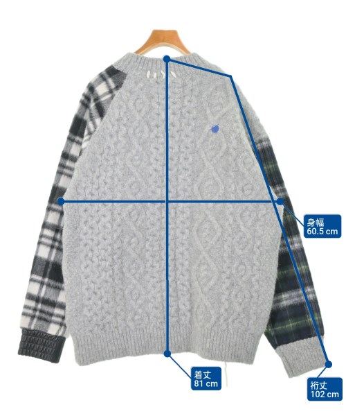 ADER error（アーダーエラー）ニット・セーター グレー サイズ:A3(L位) メンズ/2200637000048