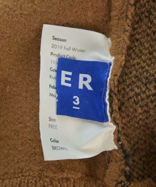 ADER error（アーダーエラー）ニット・セーター 茶 サイズ:F メンズ/2200655983019