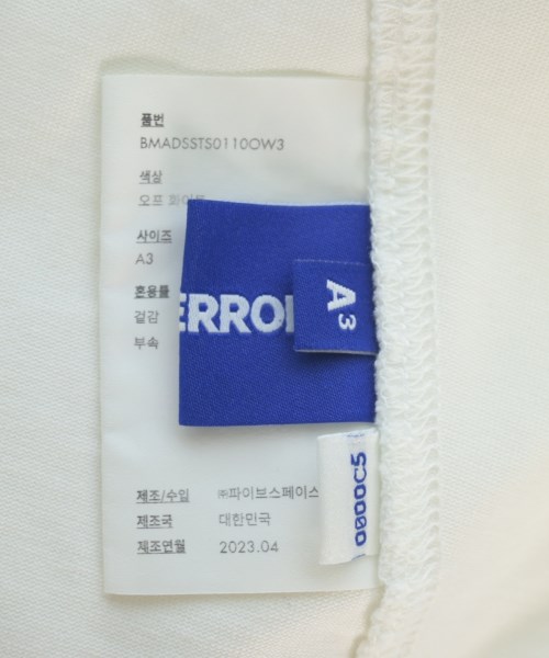 ADER error（アーダーエラー）Tシャツ・カットソー 白 サイズ:A3(L位) メンズ/2200715700013