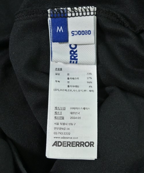 ADER error（アーダーエラー）Tシャツ・カットソー 黒 サイズ:M メンズ/2200704561021