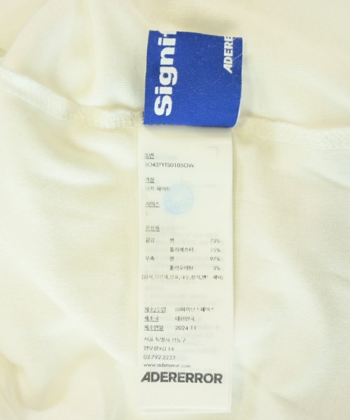ADER error（アーダーエラー）Tシャツ・カットソー 白 サイズ:L メンズ/2200719437052
