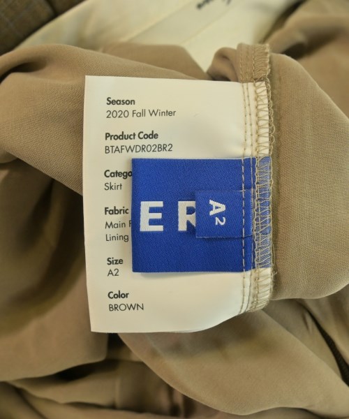 ADER error（アーダーエラー）ひざ丈スカート 茶 サイズ:A2(M位) レディース/2200723929079