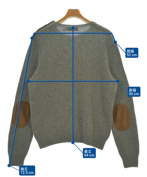 RALPH LAUREN PURPLE LABEL（ラルフローレンパープルレーベル）ニット・セーター グレー サイズ:L メンズ/2200639942025