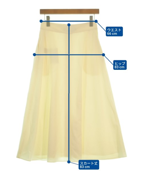 RALPH LAUREN PURPLE LABEL（ラルフローレンパープルレーベル）ひざ丈スカート 白 サイズ:0(XS位) レディース/2200593058671
