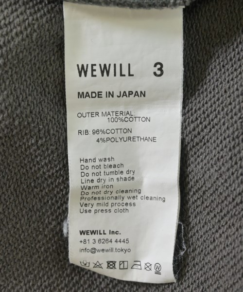 WEWILL（ウィーウィル）スウェット グレー サイズ:3(L位) メンズ/2200708995037