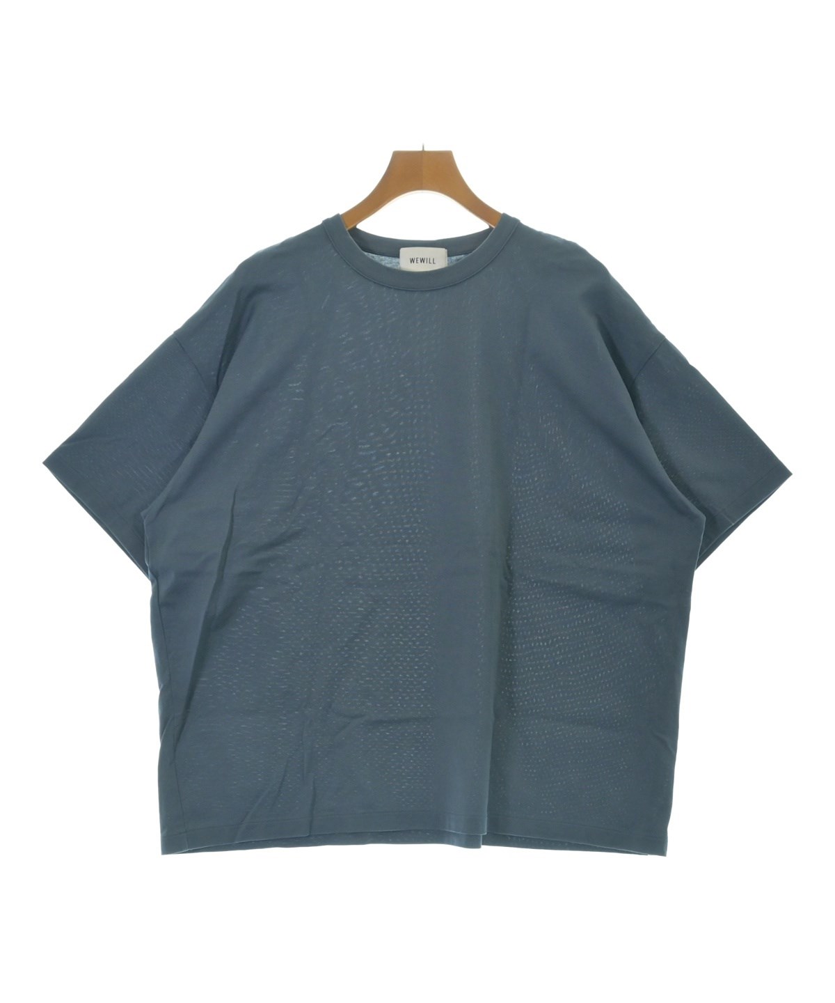 WE WILL ウィーウィル　モック ネック ロング Tシャツ　中古品 WEWILL（ウィーウィル）Tシャツ・カットソー 紺 サイズ:1(S位) メンズ