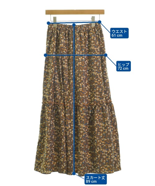 SHIPS colors（シップスカラーズ）ロング・マキシ丈スカート 茶 サイズ:-(M位) レディース/2200641898105