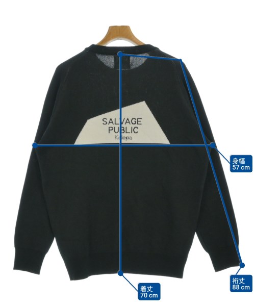 SALVAGE PUBLIC（サルベージパブリック）ニット・セーター 黒 サイズ:L メンズ/2200627976018