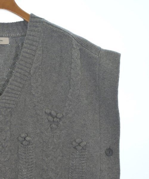 doux bleu（ドゥブルー）ベスト グレー サイズ:F レディース/2200627875113