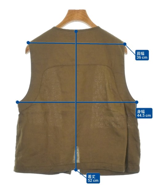 doux bleu（ドゥブルー）ベスト 茶 サイズ:F レディース/2200622977164