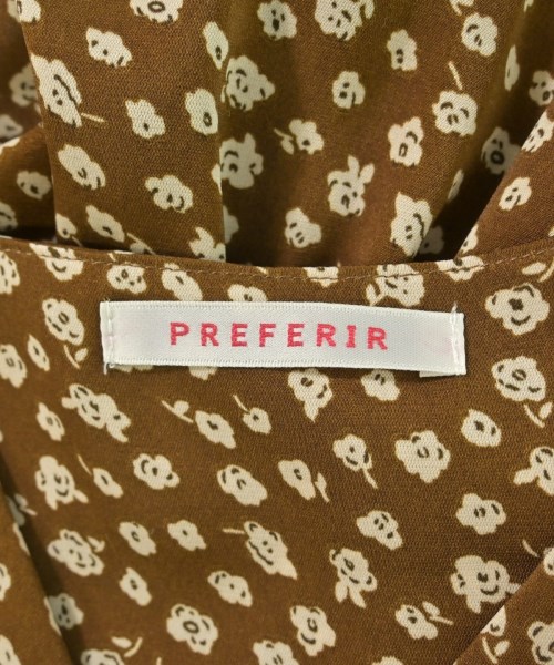 PREFERIR（プレフェリール）ワンピース 茶 サイズ:36(S位) レディース/2200608727028