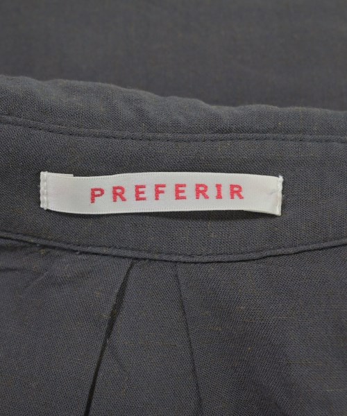 PREFERIR（プレフェリール）カジュアルシャツ グレー サイズ:38(M位) レディース/2200652582123