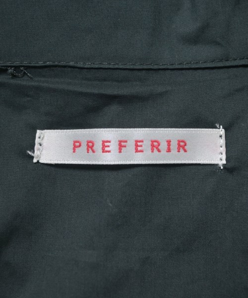 PREFERIR（プレフェリール）シャツワンピース 緑 サイズ:38(M位) レディース/2200701595043